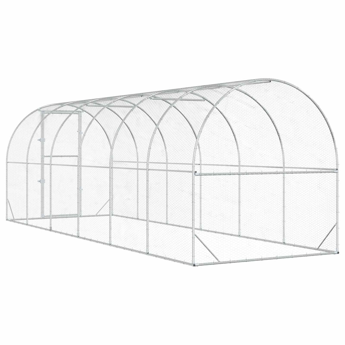 Chicken Coop Silver 600 x 200 x 200 cm Galvanised Steel