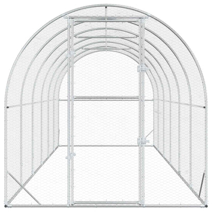 Chicken Coop Silver 600 x 200 x 200 cm Galvanised Steel