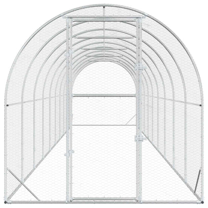 Chicken Coop Silver 1000 x 200 x 200 cm Galvanised Steel