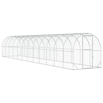 Chicken Coop Silver 1200 x 200 x 200 cm Galvanised Steel