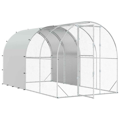 Chicken Coop Silver 400 x 200 x 200 cm Galvanised Steel