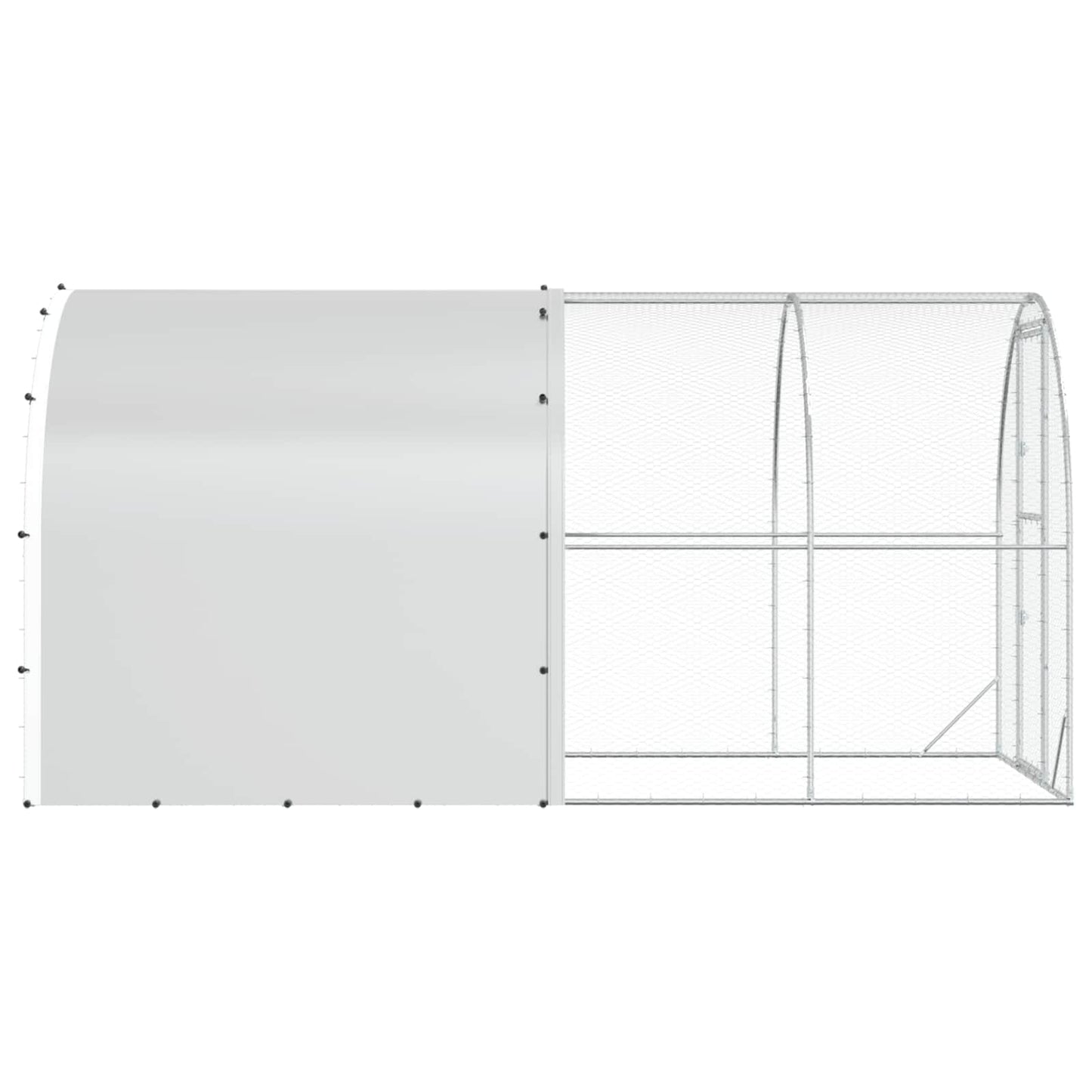 Chicken Coop Silver 400 x 200 x 200 cm Galvanised Steel