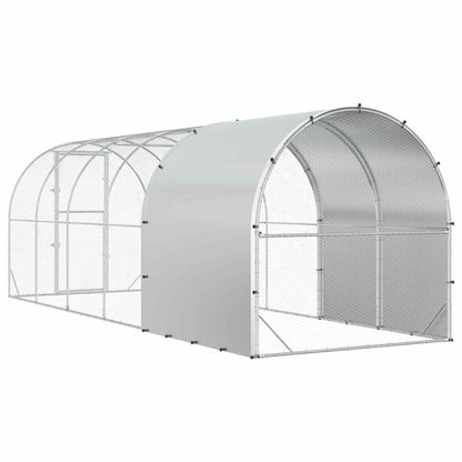 Chicken Coop Silver 600 x 200 x 200 cm Galvanised Steel