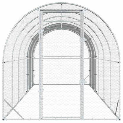 Chicken Coop Silver 600 x 200 x 200 cm Galvanised Steel