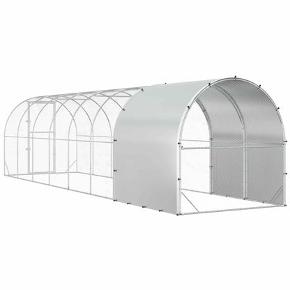 Chicken Coop Silver 800 x 200 x 200 cm Galvanised Steel