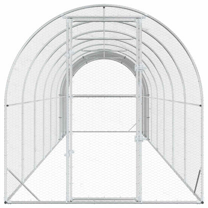 Chicken Coop Silver 800 x 200 x 200 cm Galvanised Steel