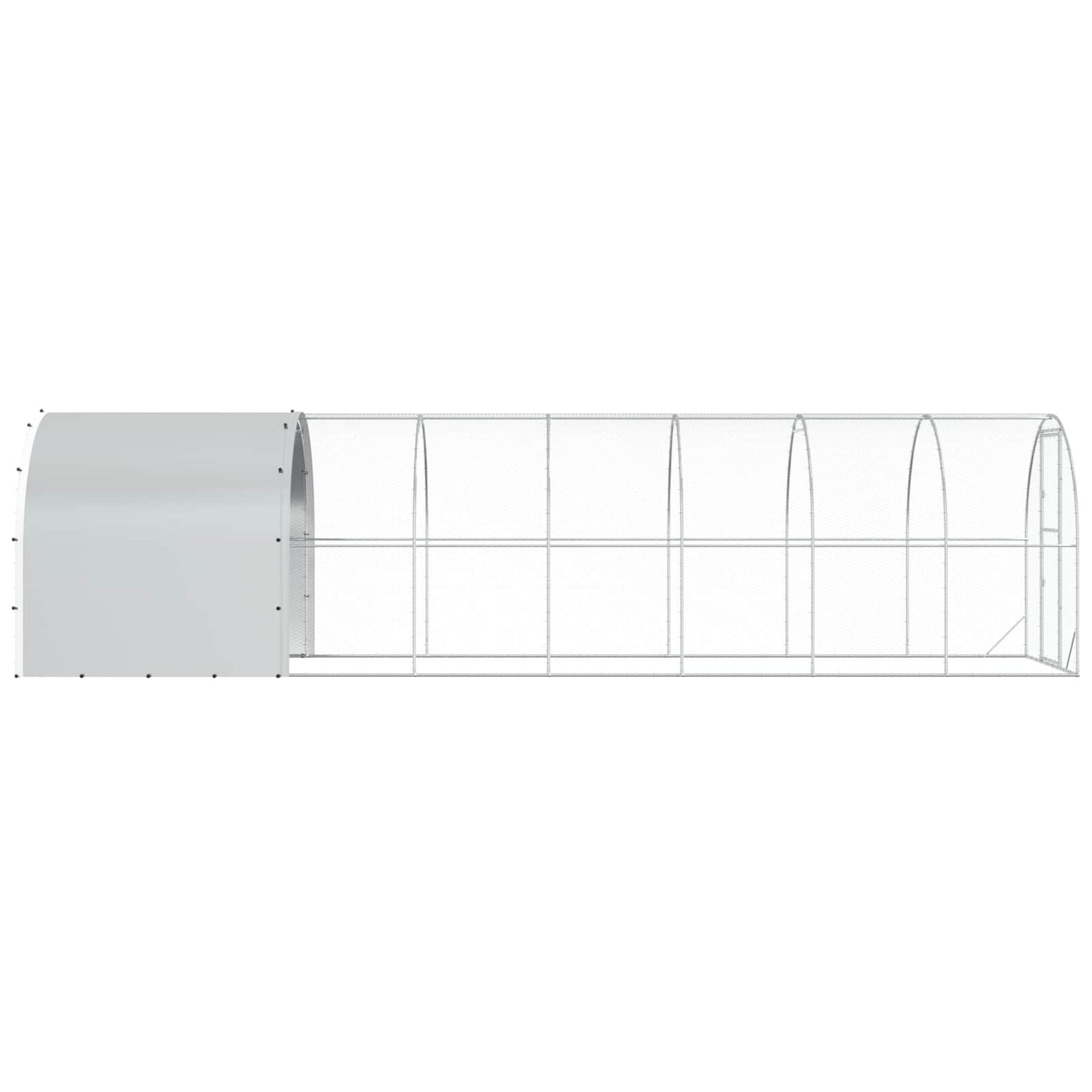 Chicken Coop Silver 800 x 200 x 200 cm Galvanised Steel