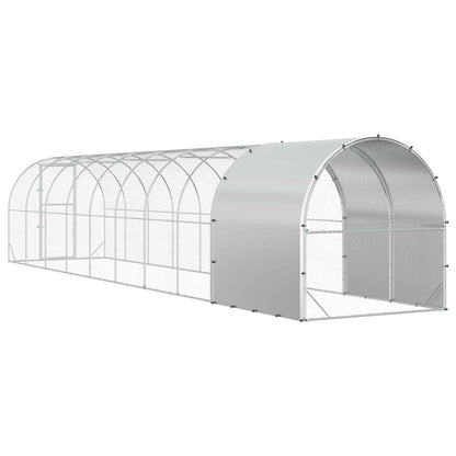 Chicken Coop Silver 1000 x 200 x 200 cm Galvanised Steel