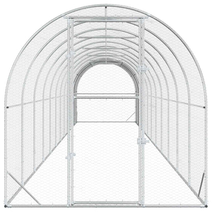 Chicken Coop Silver 1200 x 200 x 200 cm Galvanised Steel
