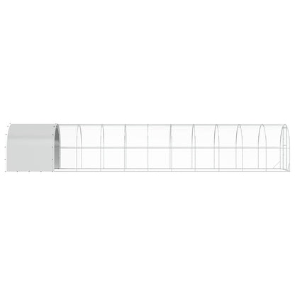Chicken Coop Silver 1200 x 200 x 200 cm Galvanised Steel