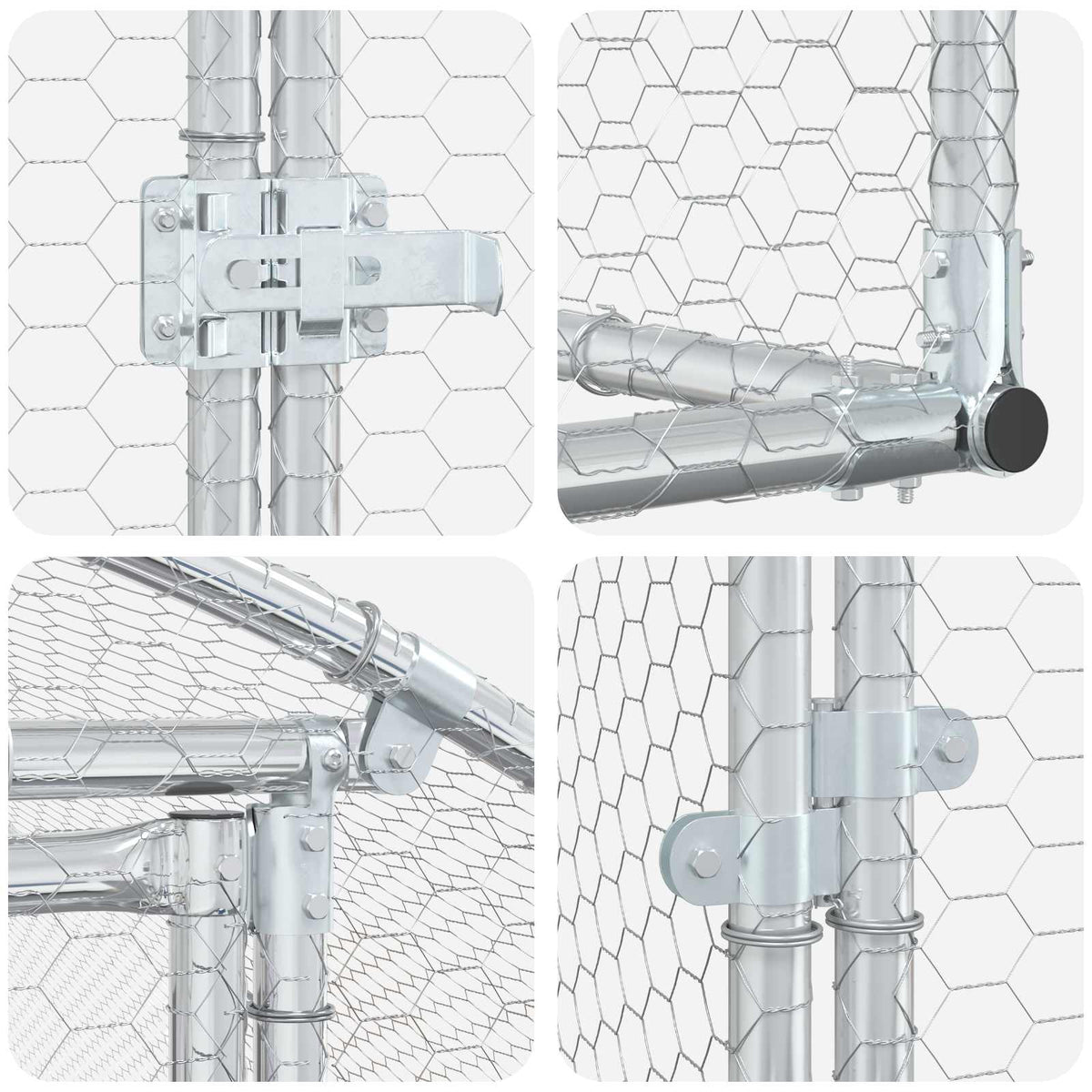 Chicken Coop Silver 1000 x 200 x 200 cm Galvanised Steel