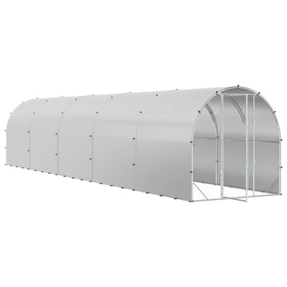 Chicken Coop Silver 1000 x 200 x 200 cm Galvanised Steel
