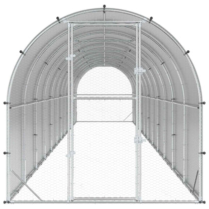 Chicken Coop Silver 1200 x 200 x 200 cm Galvanised Steel
