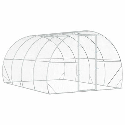 Chicken Coop Silver 400 x 300 x 200 cm Galvanised Steel