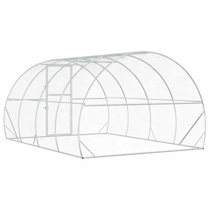 Chicken Coop Silver 400 x 300 x 200 cm Galvanised Steel
