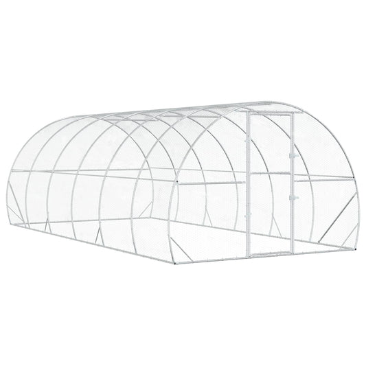 Chicken Coop Silver 600 x 300 x 200 cm Galvanised Steel