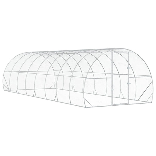 Chicken Coop Silver 800 x 300 x 200 cm Galvanised Steel