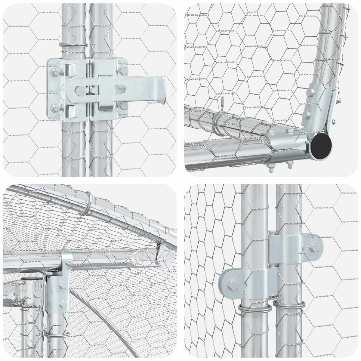 Chicken Coop Silver 1200 x 300 x 200 cm Galvanised Steel
