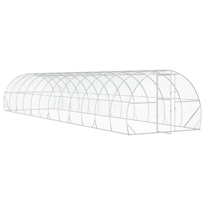 Chicken Coop Silver 1200 x 300 x 200 cm Galvanised Steel