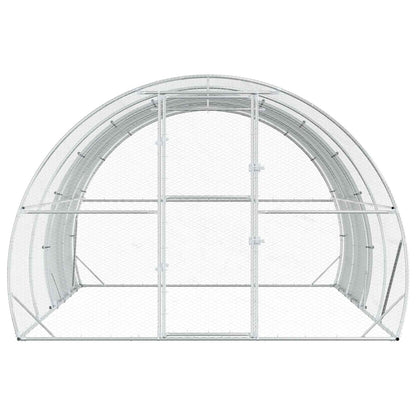 Chicken Coop Silver 400 x 300 x 200 cm Galvanised Steel