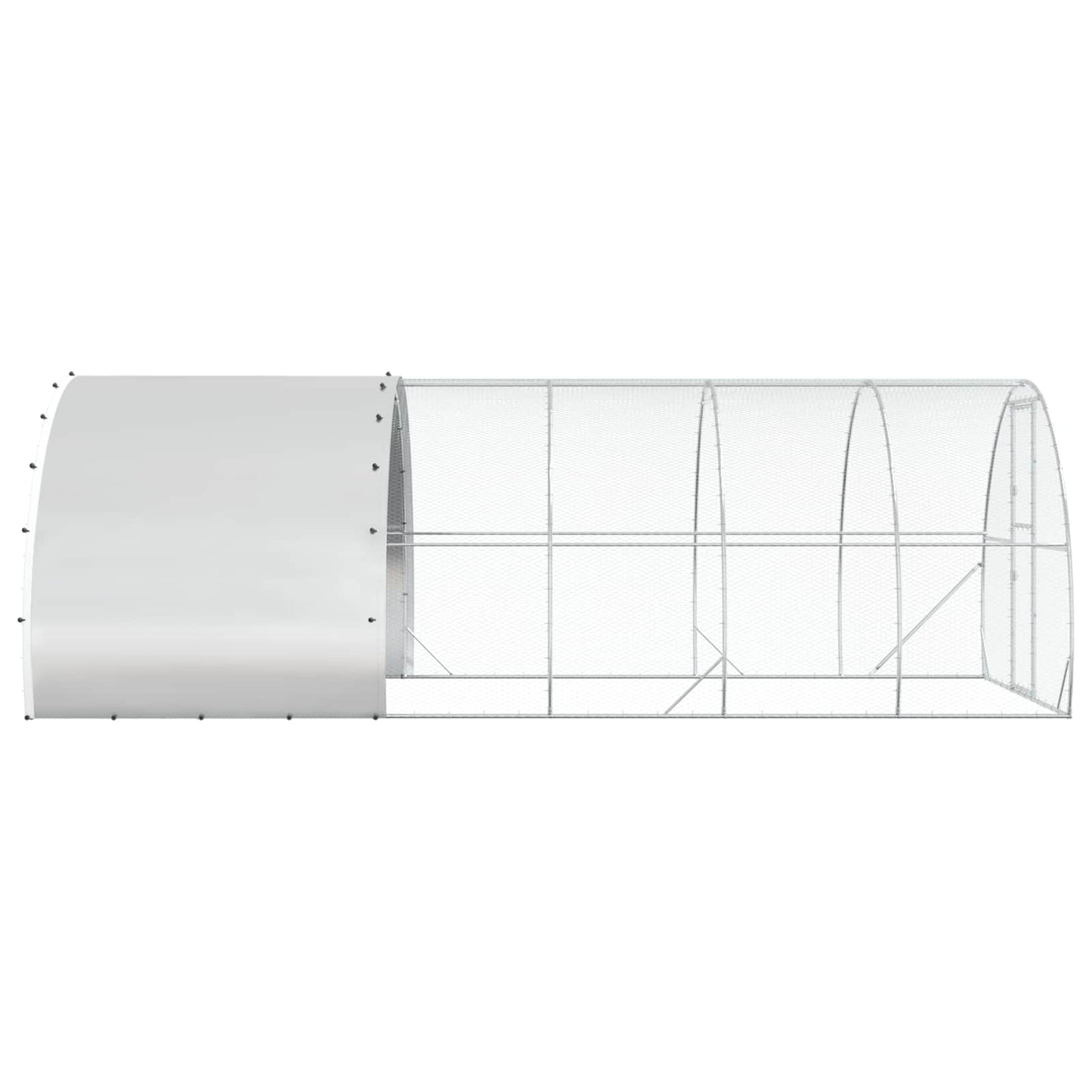 Chicken Coop Silver 600 x 300 x 200 cm Galvanised Steel