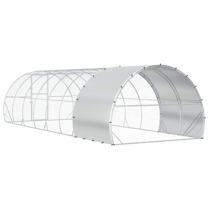 Chicken Coop Silver 800 x 300 x 200 cm Galvanised Steel