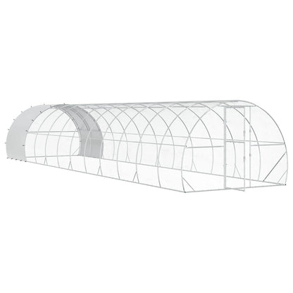 Chicken Coop Silver 1200 x 300 x 200 cm Galvanised Steel