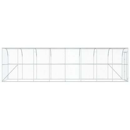 Against Wall Chicken Coop Silver 800 x 200 x 215 cm