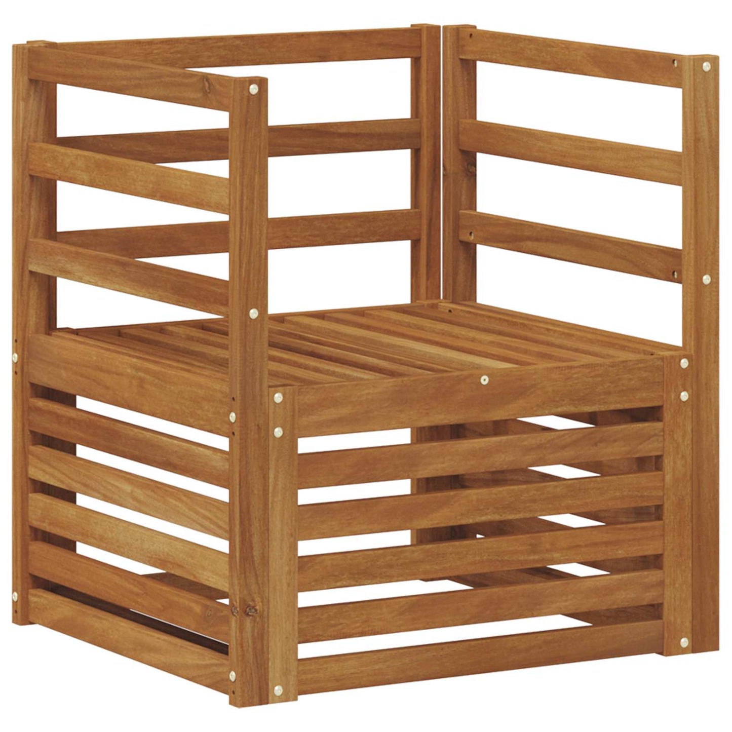 Outdoor Sofa Solid Acacia Wood Natural