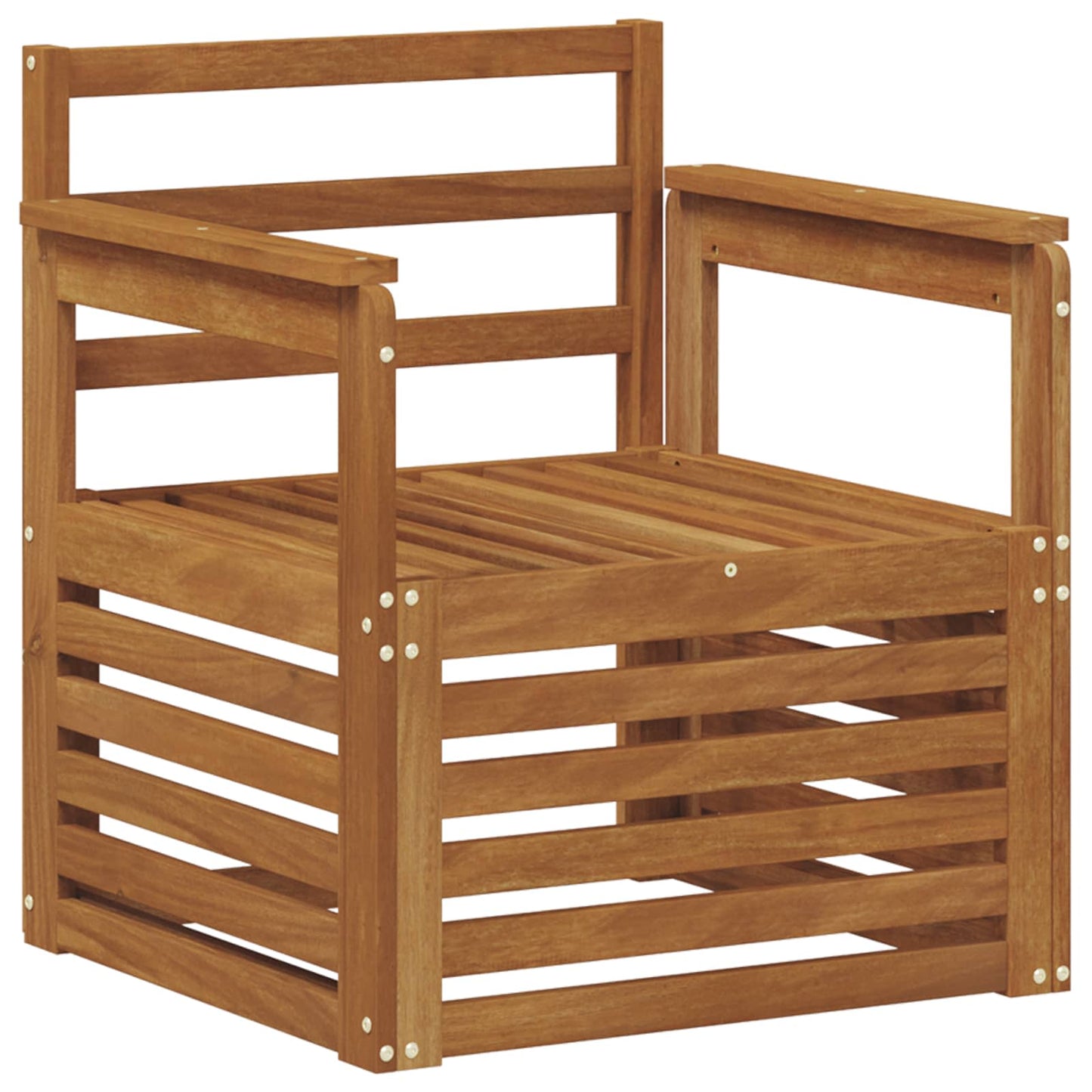 Outdoor Sofa Solid Acacia Wood Natural