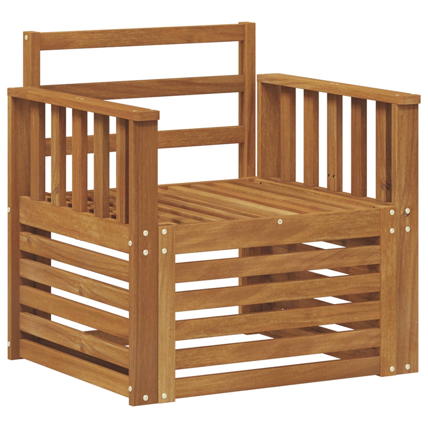 Outdoor Sofa Solid Acacia Wood Natural