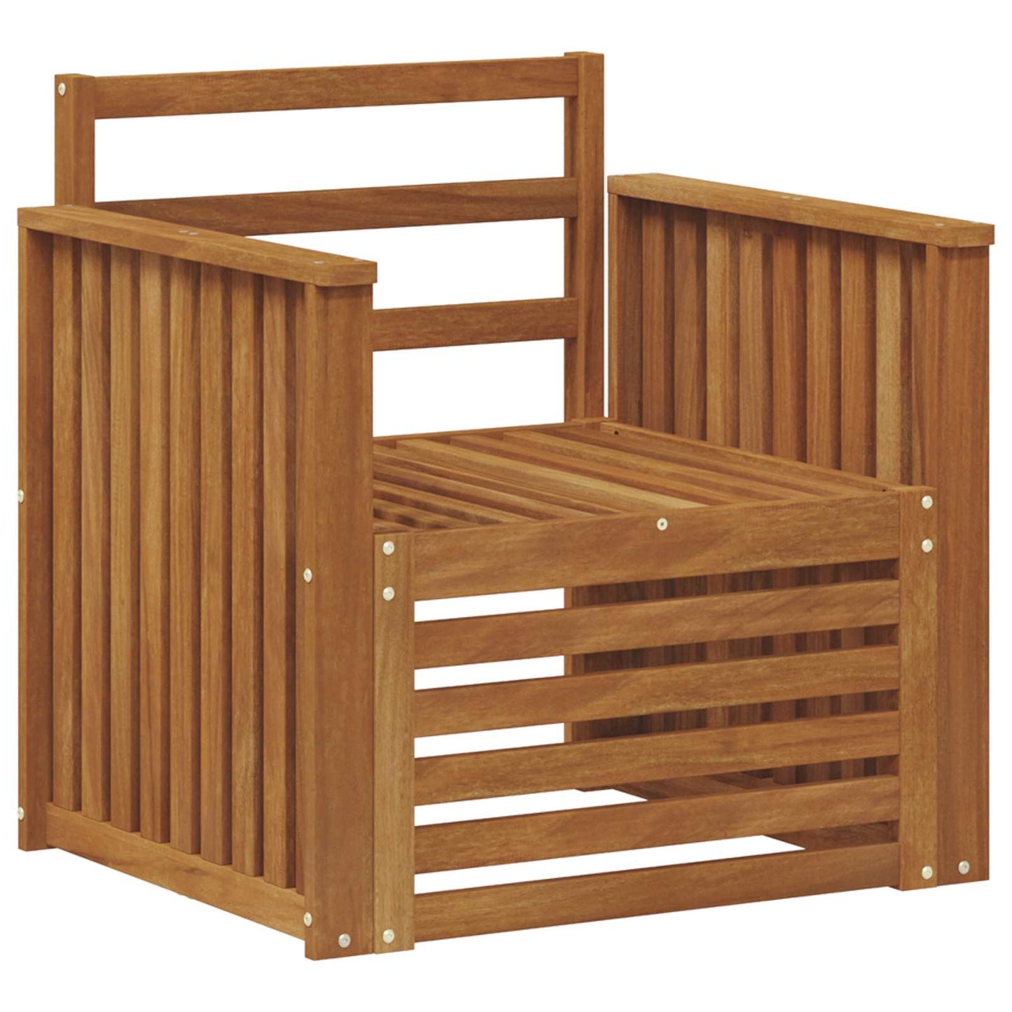 Outdoor Sofa Solid Acacia Wood Natural