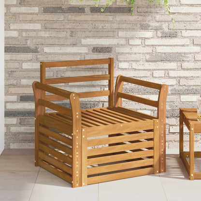 Outdoor Sofa Solid Acacia Wood Natural