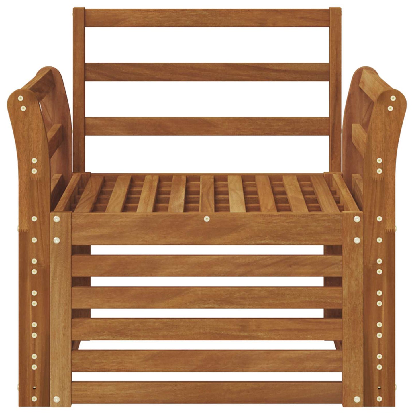 Outdoor Sofa Solid Acacia Wood Natural