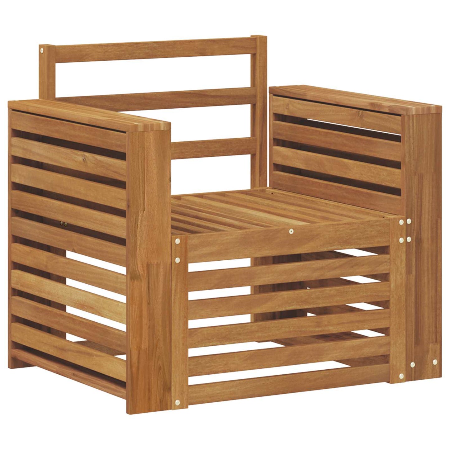 Outdoor Sofa Solid Acacia Wood Natural