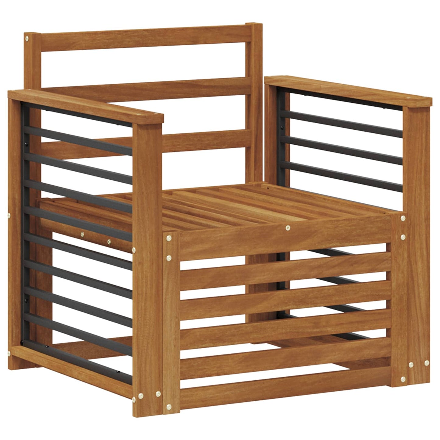 Outdoor Sofa Solid Acacia Wood Natural