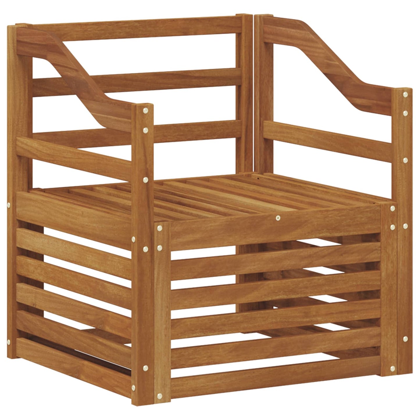 Outdoor Sofa Solid Acacia Wood Natural
