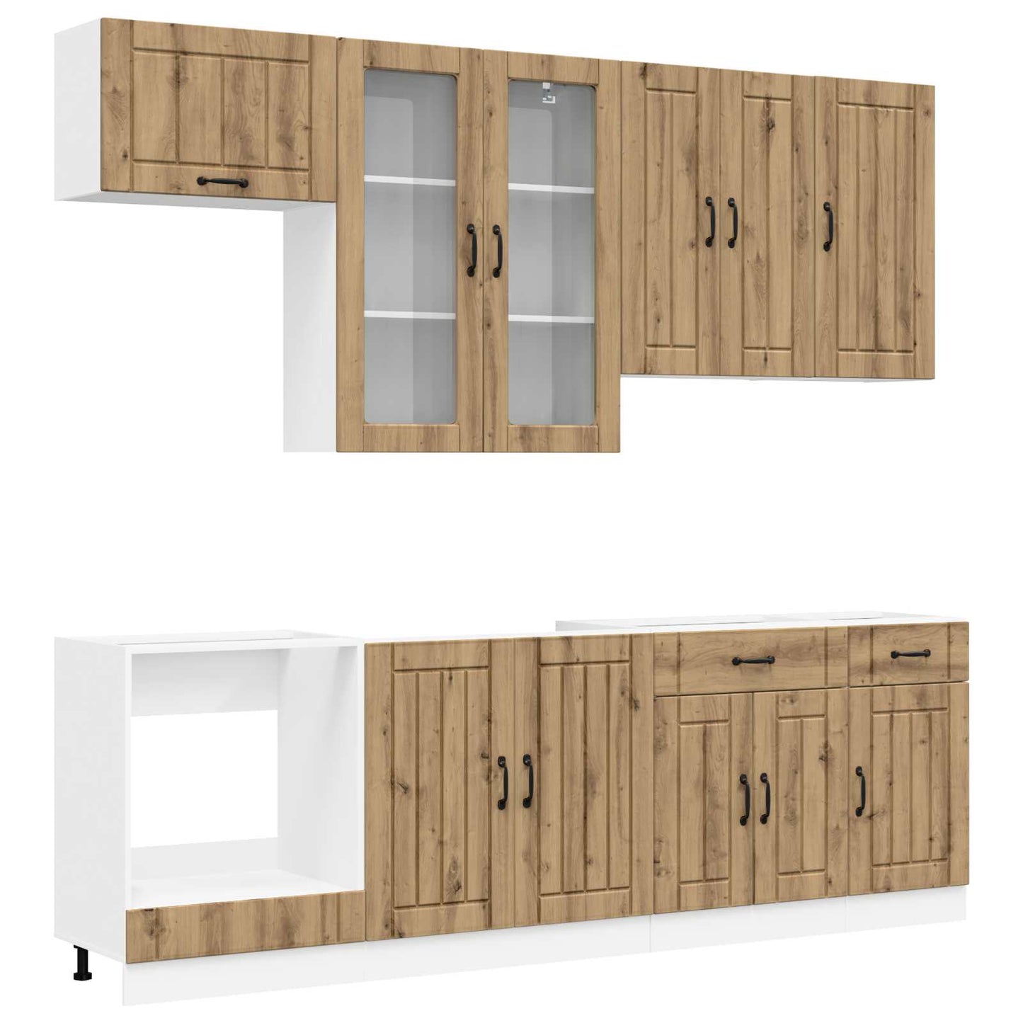 Kitchen Unit LUCCA 8 pcs Artisan Oak Engineered Wood
