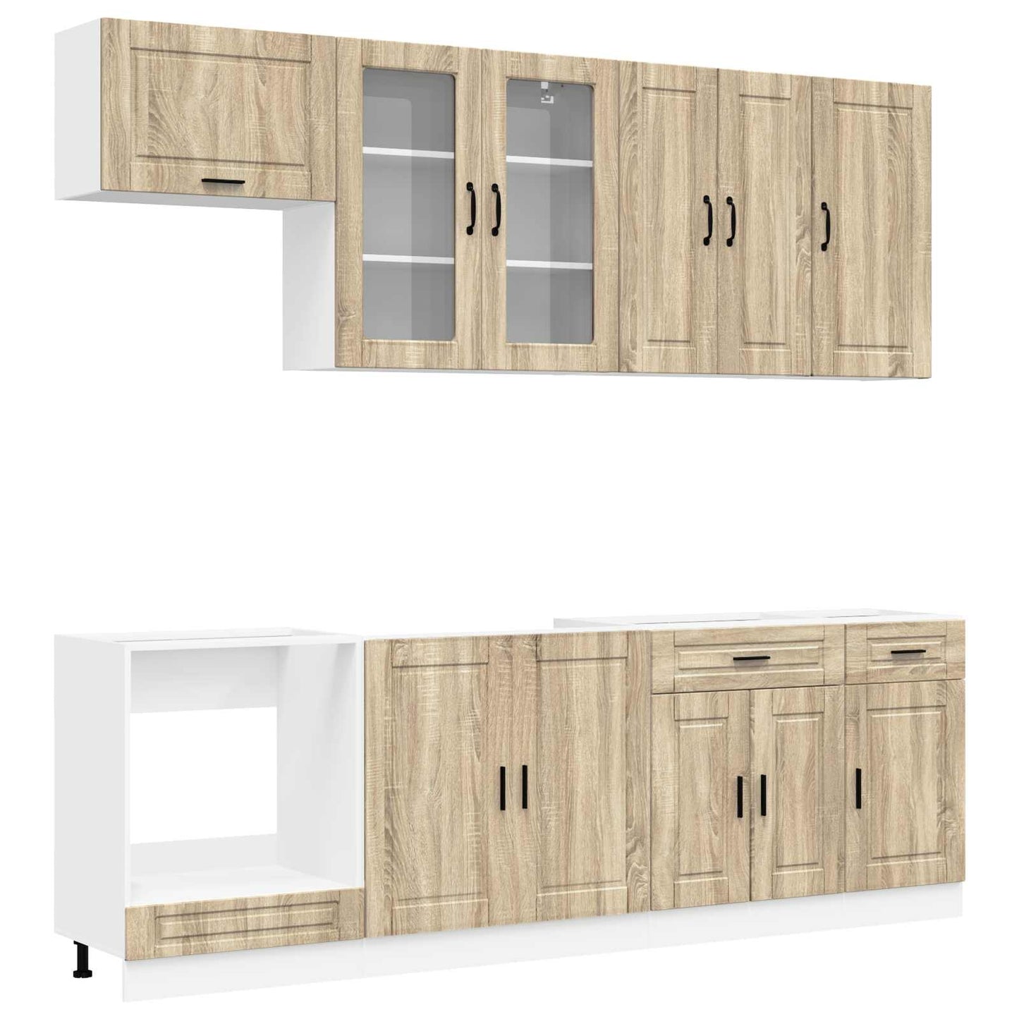 Kitchen Unit PORTO 8 pcs Sonoma Oak Engineered Wood