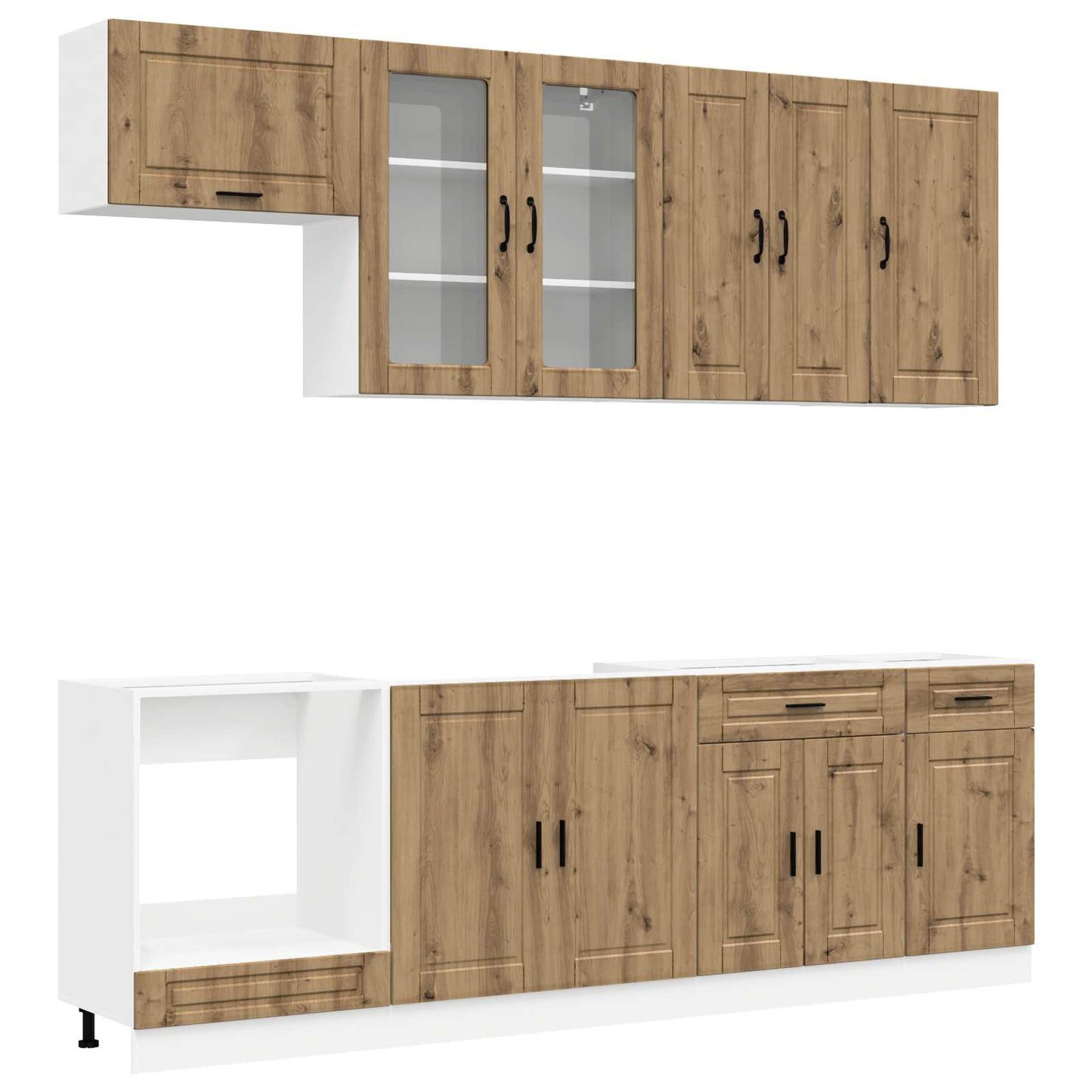 Kitchen Unit PORTO 8 pcs Artisan Oak Engineered Wood