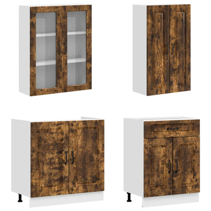 Kitchen Unit KALMAR 8 pcs Smoked Oak Engineered Wood