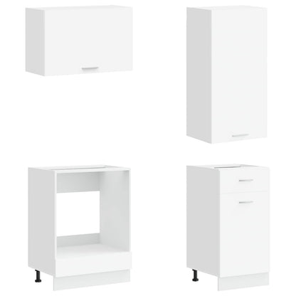 Kitchen Unit LYON 8 pcs White Engineered Wood