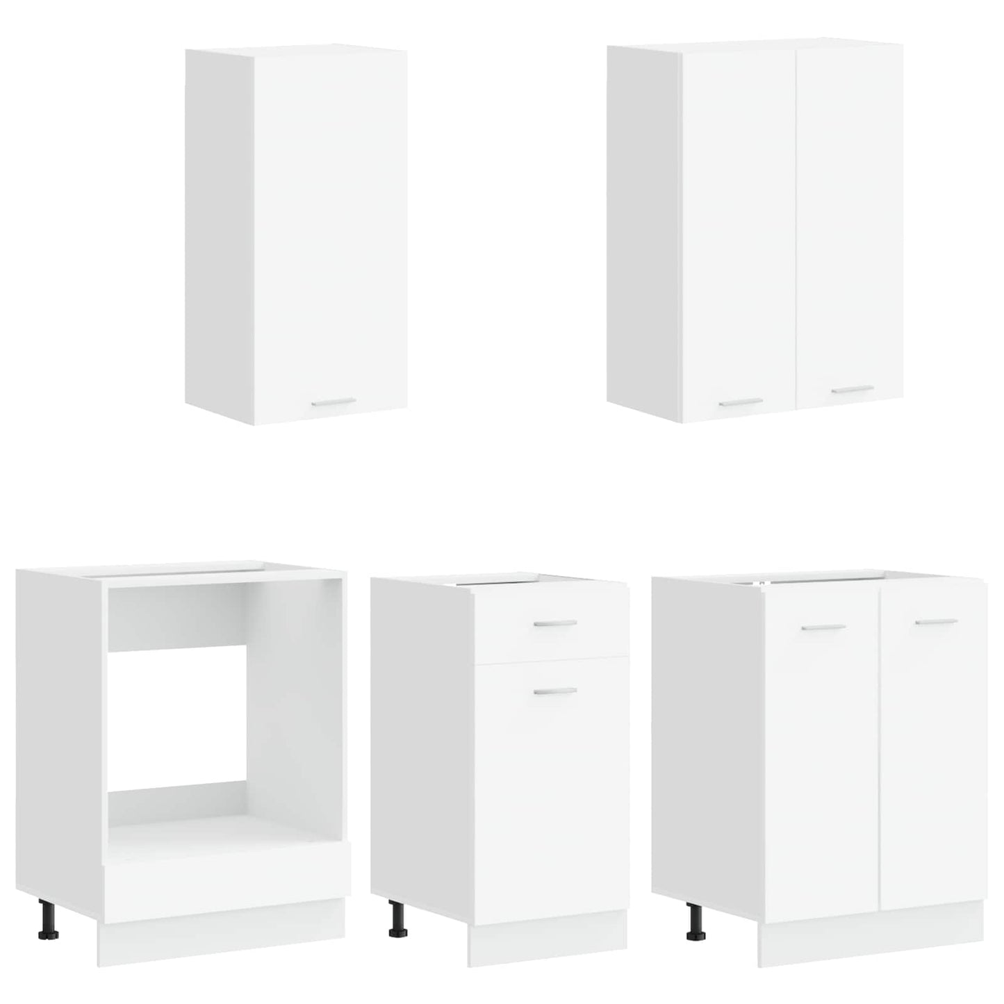 Kitchen Unit LYON 5 pcs White Engineered Wood