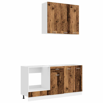 Kitchen Unit LYON 5 pcs Old Wood Engineered Wood