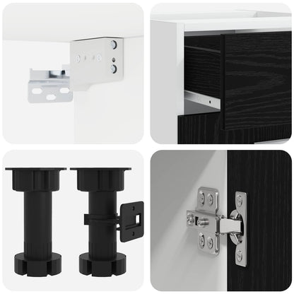 Kitchen Unit LYON 5 pcs Black Oak Engineered Wood