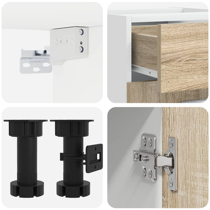 Kitchen Unit LYON 5 pcs Sonoma Oak Engineered Wood