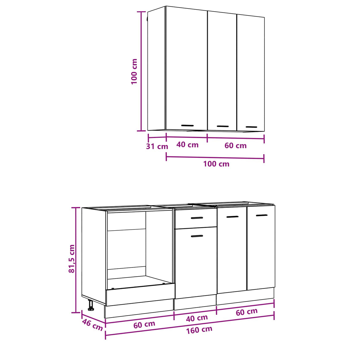Kitchen Unit LYON 5 pcs Grey Sonoma Engineered Wood