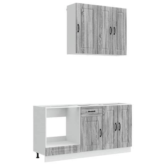 Kitchen Unit KALMAR 5 pcs Grey Sonoma Engineered Wood