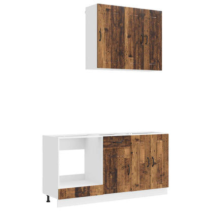 Kitchen Unit KALMAR 5 pcs Old Wood Engineered Wood