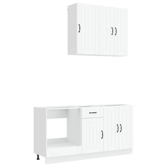 Kitchen Unit LUCCA 5 pcs White Engineered Wood